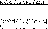 Solve system of equations