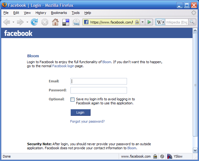 Facebook Login